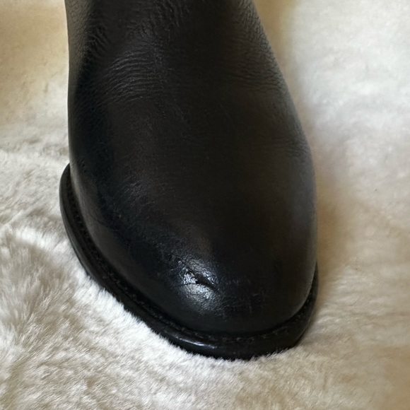 Madewell Lonny Stacked Heel Leather Ankle Boot Black Size 8 - Picture 5 of 9